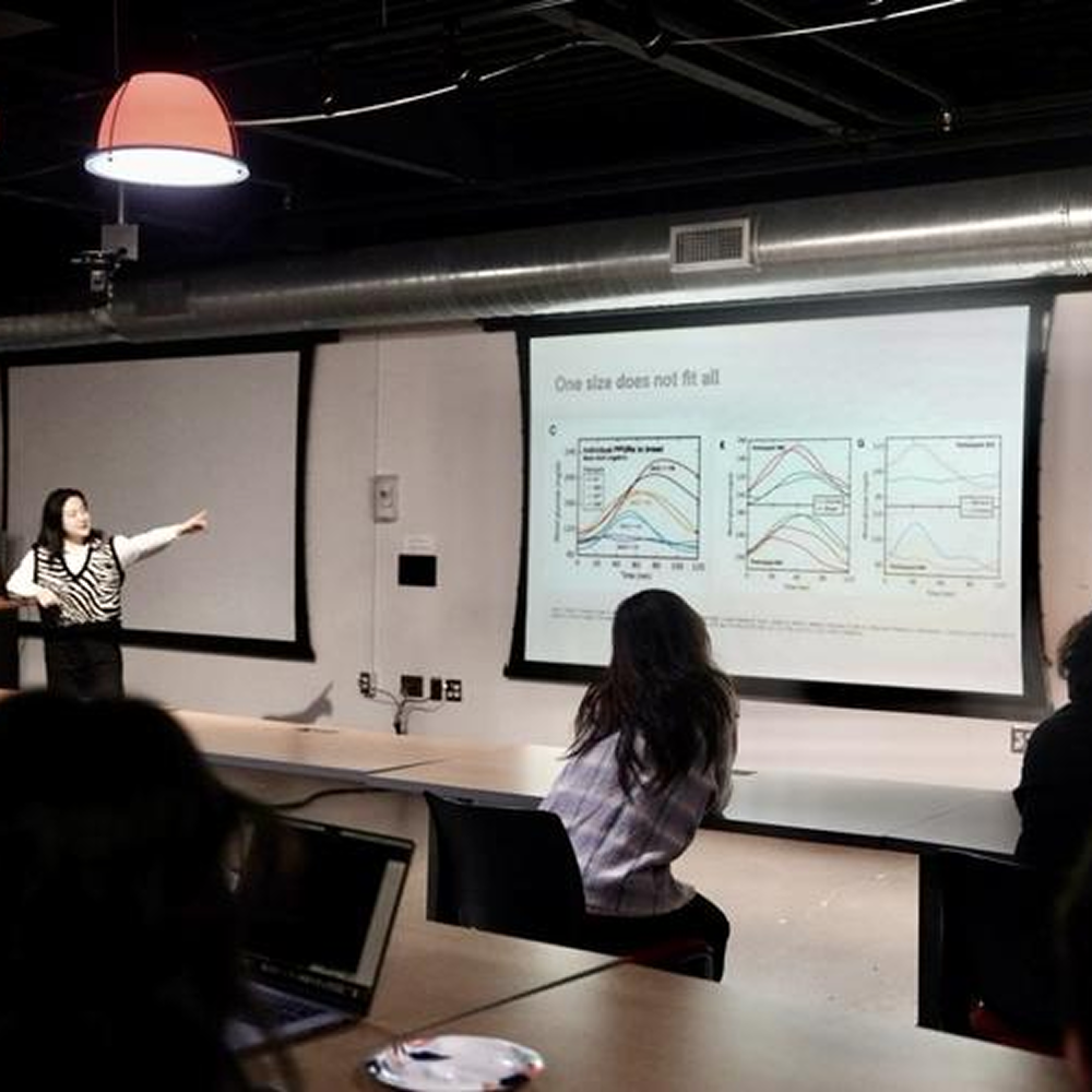 A DTI member presenting at Half-Baked